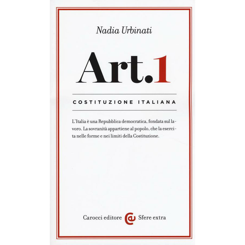"Costituzione italiana: articolo 1" di Nadia Urbinati (Italian Edition)